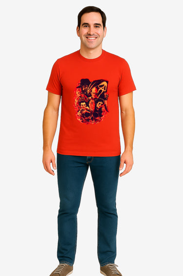 Horror Collage Red T-Shirt (Large)