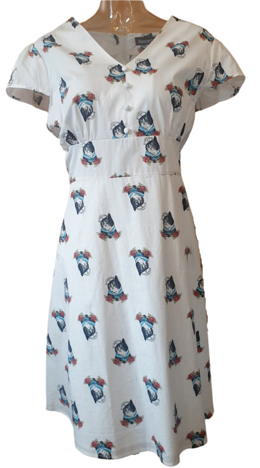 Dangerfield Sailor Cat Cotton Dress planet retro nz
