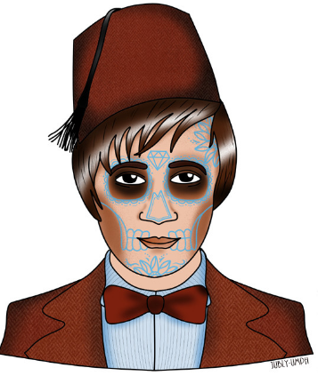 Doctor Who - Dia de Los Muertos A4 Art Print Jubly Umph New & Vintage Art Planet Retro NZ