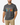 Man wearing a gray t-shirt with colorful text and graphics on a white background