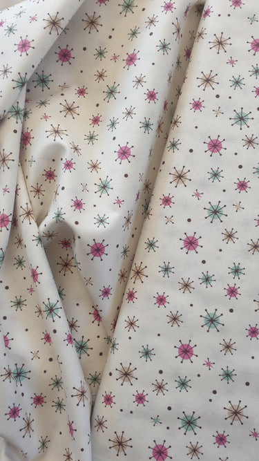 Fabric - 50s Atomic Stars (USA) New Vintage Fabric Planet Retro NZ 2