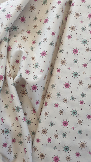 Fabric - 50s Atomic Stars (USA) New Vintage Fabric Planet Retro NZ 2
