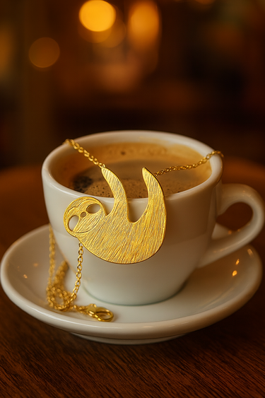 Gold-Sloth-Necklace-planet-retro-nz