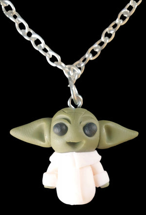 Grogu / The Child Star Wars Polymer Clay Necklace New Vintage Jewellery Planet Retro NZ