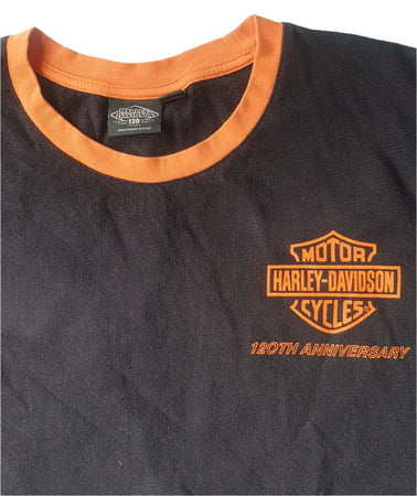 Harley Davidson 120th Anniversary Black T-Shirt (3XL) New Vintage Tees Menswear Planet Retro NZ 3
