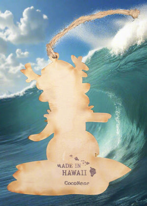 Hawaiian Surfing Reindeer Christmas Ornament Planet Retro NZ Vintage New 