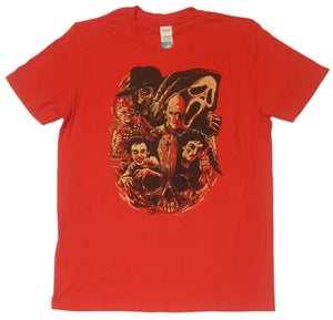 Horror Collage Red T-Shirt (Large)