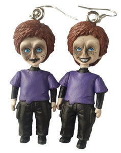 Horror Earrings - Seed of Chucky - Glen/Glenda Planet Retro NZ