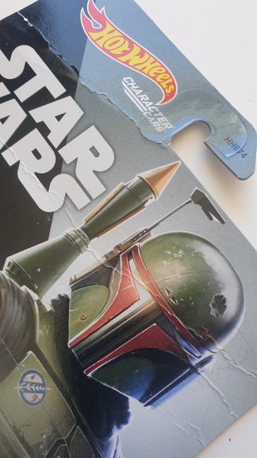 Hot Wheels Star Wars character car in packaging