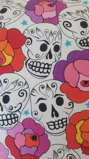 Hot Pink Sugar Skulls - Handmade Cushion Cover planet retro nz
