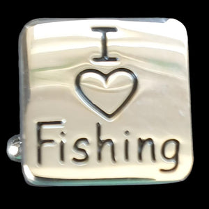 I Love Fishing Cufflinks planet retro nZ
 