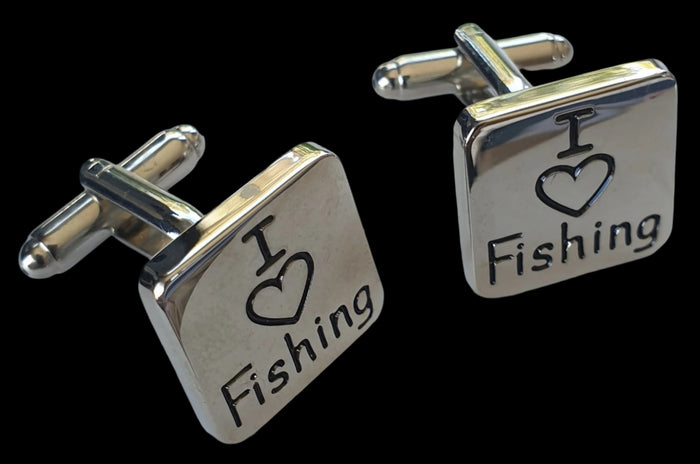 I Love Fishing Cufflinks