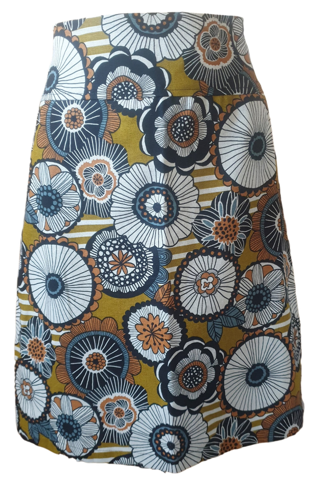 Japanese Mustard Blooms Skirt - Planet Retro Original