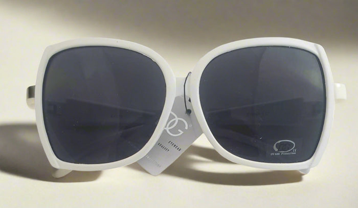 Lara White Retro Shape Sunglasses