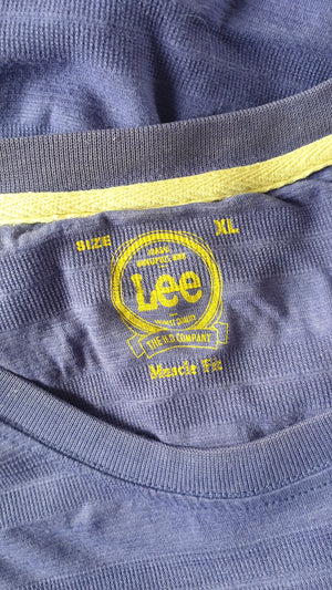 Lee Purple Muscle Fit T Shirt (XL) vintage clothing nz vintage graphic tee nz planet retro nz 6