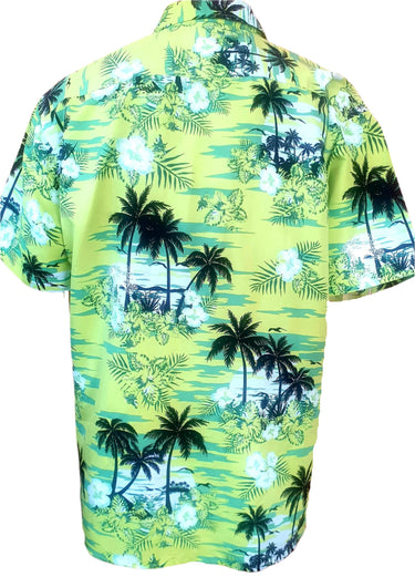 Lowes Lime Green Tropical Hawaiian Shirt (XL) Planet Retro NZ Vintage Clothing 2