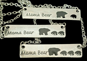 Mama Bear & Cubs Necklace New Vintage Jewellery Planet Retro NZ