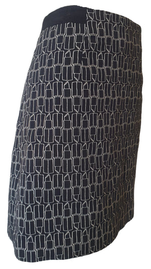 Marcs Lipstick B&W Mini Skirt (Small) Planet Retro NZ Vintage Clothing 2