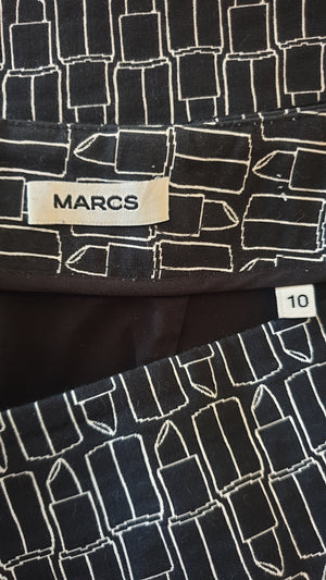 Marcs Lipstick B&W Mini Skirt (Small) Planet Retro NZ Vintage Clothing 3