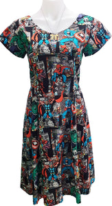 Marvel Comic Covers Audrey Dress - Planet Retro Original (XS)