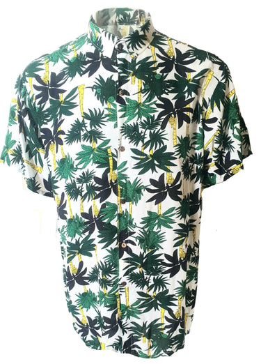 Mens Hawaiian Polynesian Palms Shirt (Large) New Vintage Menswear Clothing Planet Retro NZ 2