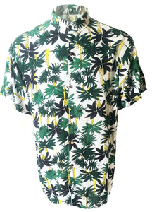 Mens Hawaiian Polynesian Palms Shirt (Large) New Vintage Menswear Clothing Planet Retro NZ 2