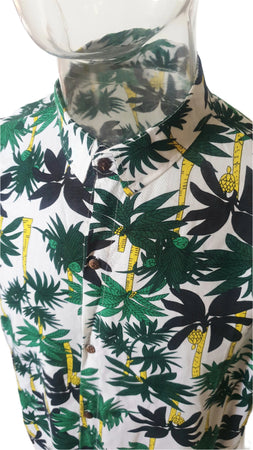 Mens Hawaiian Polynesian Palms Shirt (Large) New Vintage Menswear Clothing Planet Retro NZ 4