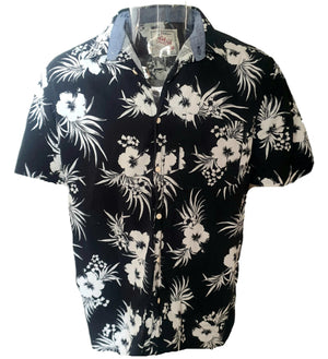 Mens Rivers B&W Hawaiian Shirt New Vintage Menswear Planet Retro NZ