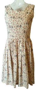 Missy's by Rosalyn NZ Bicycle Tulips Dress New Vintage Clothing Planet Retro NZ