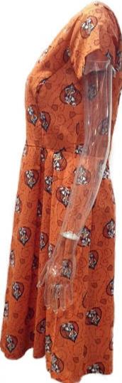 Nightmare Before Christmas Orange Audrey Dress - Planet Retro Original Vintage Clothing