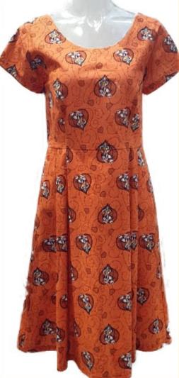 Nightmare Before Christmas Orange Audrey Dress - Planet Retro Original (XS, Large & XL)