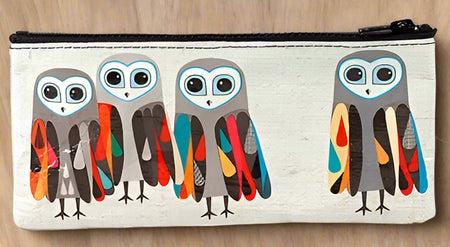 Owl Be Alright - Blue Q Pencil Case / Stash Purse New Vintage Accessories Planet Retro NZ 2