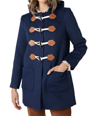 Princess Highway - Navy Wool Blend Duffle Coat (XS) New & Vintage Clothing NZ Planet Retro NZ