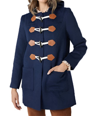 Princess Highway - Navy Wool Blend Duffle Coat (XS)