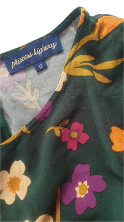 Princess Highway Green Garden Dress (Medium) New Vintage Clothing Planet Retro NZ 6