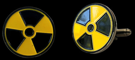 Radioactive Hazard Symbol Cufflinks planet retro nz