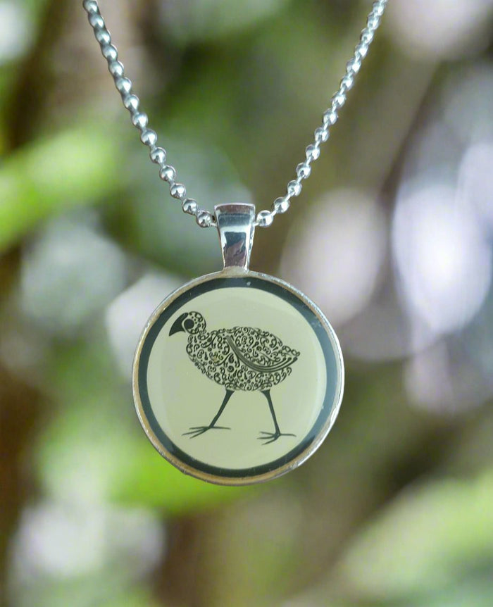 Retro Kiwiana Necklace - Pukeko Bird