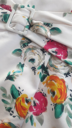 Review Roses & Cream Wiggle Dress Vintage Clothing NZ Vintage Dresses NZ Planet Retro NZ 5