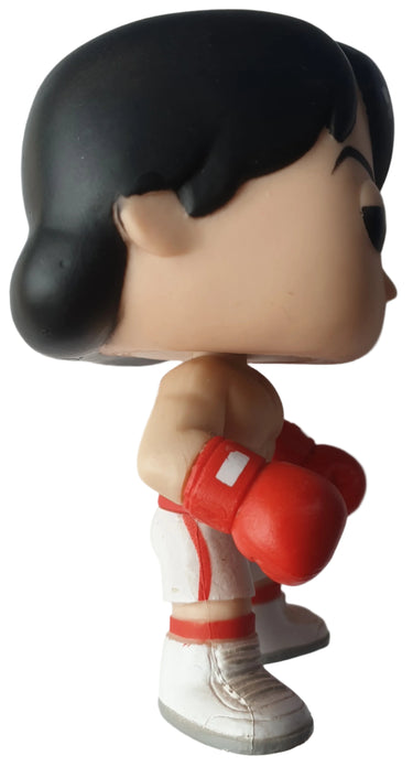 A Funko Pop vinyl figure of Rocky Balboa, featuring a stylized depiction of the character in a fighting stance with red boxing gloves and white shorts. Planet Retro NZ