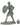 Small Italian cast bronze gladiator figurine with aged patina and removable helmet. A compact Roman-inspired sculptural decor piece from Planet Retro.