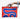 Red pouch with blue and white abstract design held by a hand against a grey background