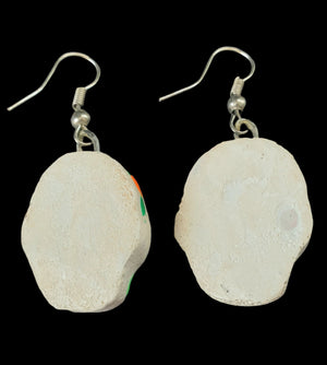 Sugar Skull Folk Art Plaster Earrings Planet Retro NZ New Vintage Jewellery5
