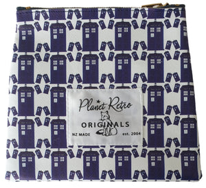 Tardis Zippered Pouch Purse - NZ Made