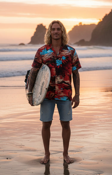 Tropical Red Sunset Shirt (2XL)