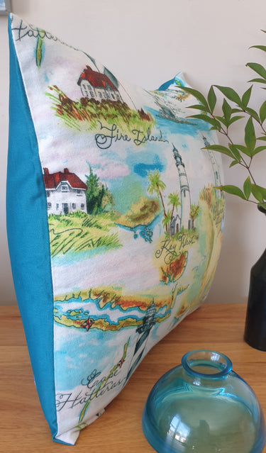 USA Lighthouses - Cushion Cover - Planet Retro Original Vintage Decor NZ 2