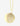 Gold necklace with a round pendant on a gray surface