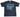 Black t-shirt with a graphic design of a bomber aircraft and text on a gray surface