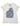 Cream beige t-shirt with blue Sesame Street graphic design on white background