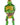 Green Michelangelo teenage mutant ninja turtle figure with a yellow shell and brown belt on a white background