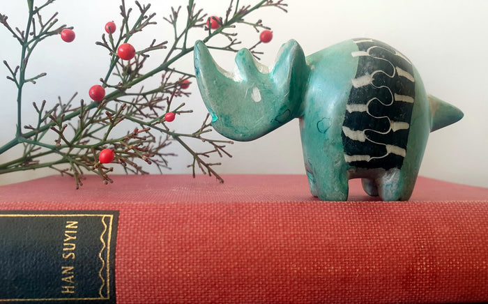 Vintage Carved Soapstone Rhino